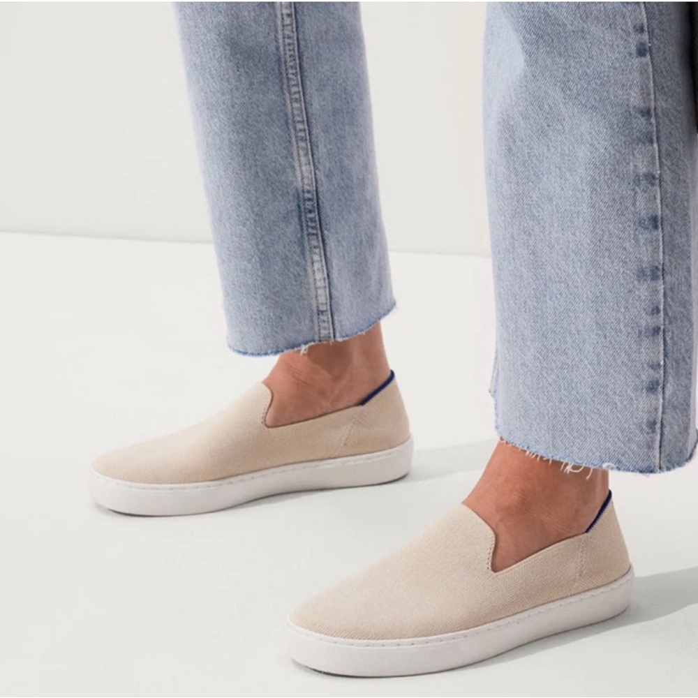 Rothy’s The Original Slip On Sneaker in Sand Size 8